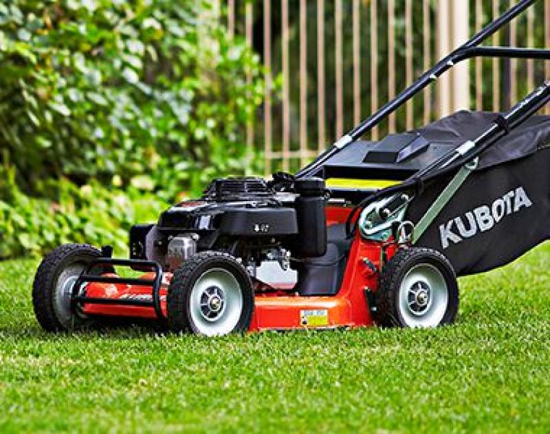 Kubota walk outlet behind lawn mower